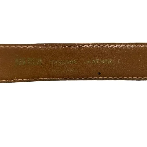 Vtg Jana Western Belt Brown Genuine‎ Leather Silver Studded Waist Size 31"-35" - Picture 7 of 9